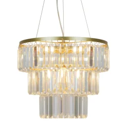 Lampa wisząca glamour złota TIFANNY
