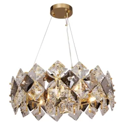 Lampa wisząca glamour złota TIARA
