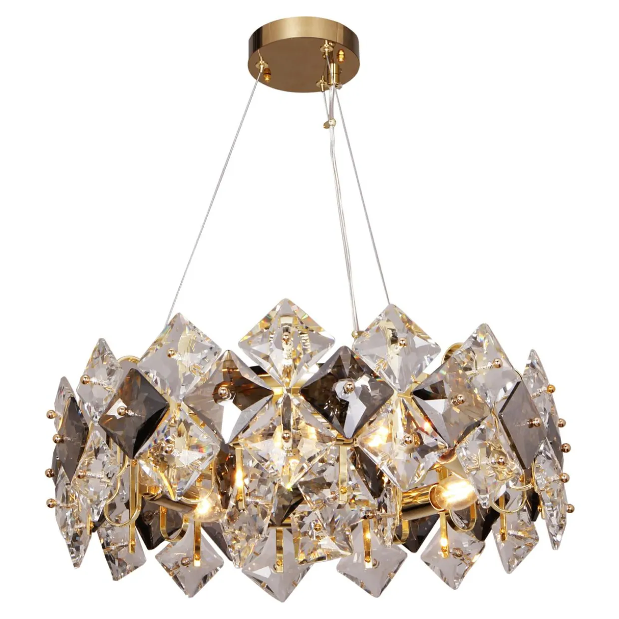 Lampa wisząca glamour złota TIARA