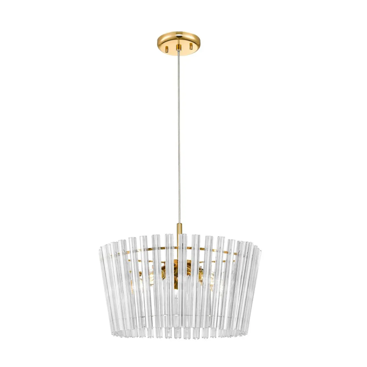 Lampa wisząca glamour złota BACH 41 cm