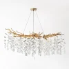 Lampa wisząca glamour złota CINDY fi100 cm