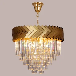 Lampa wisząca glamour złota LYON