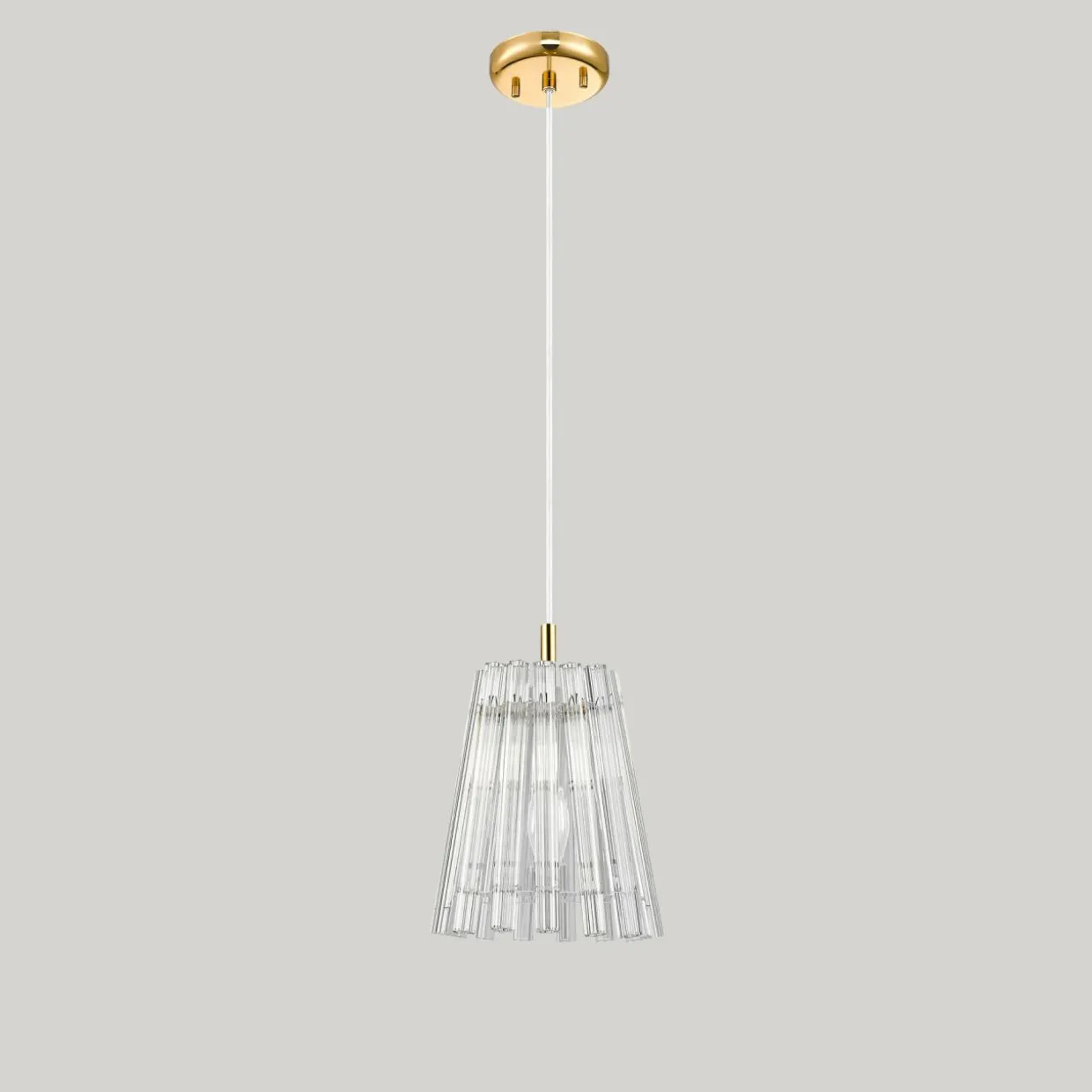 Lampa wisząca glamour złota BACH 19 cm