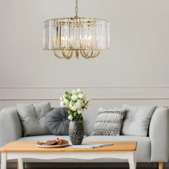 Lampa wisząca glamour złota PARIS 60 cm