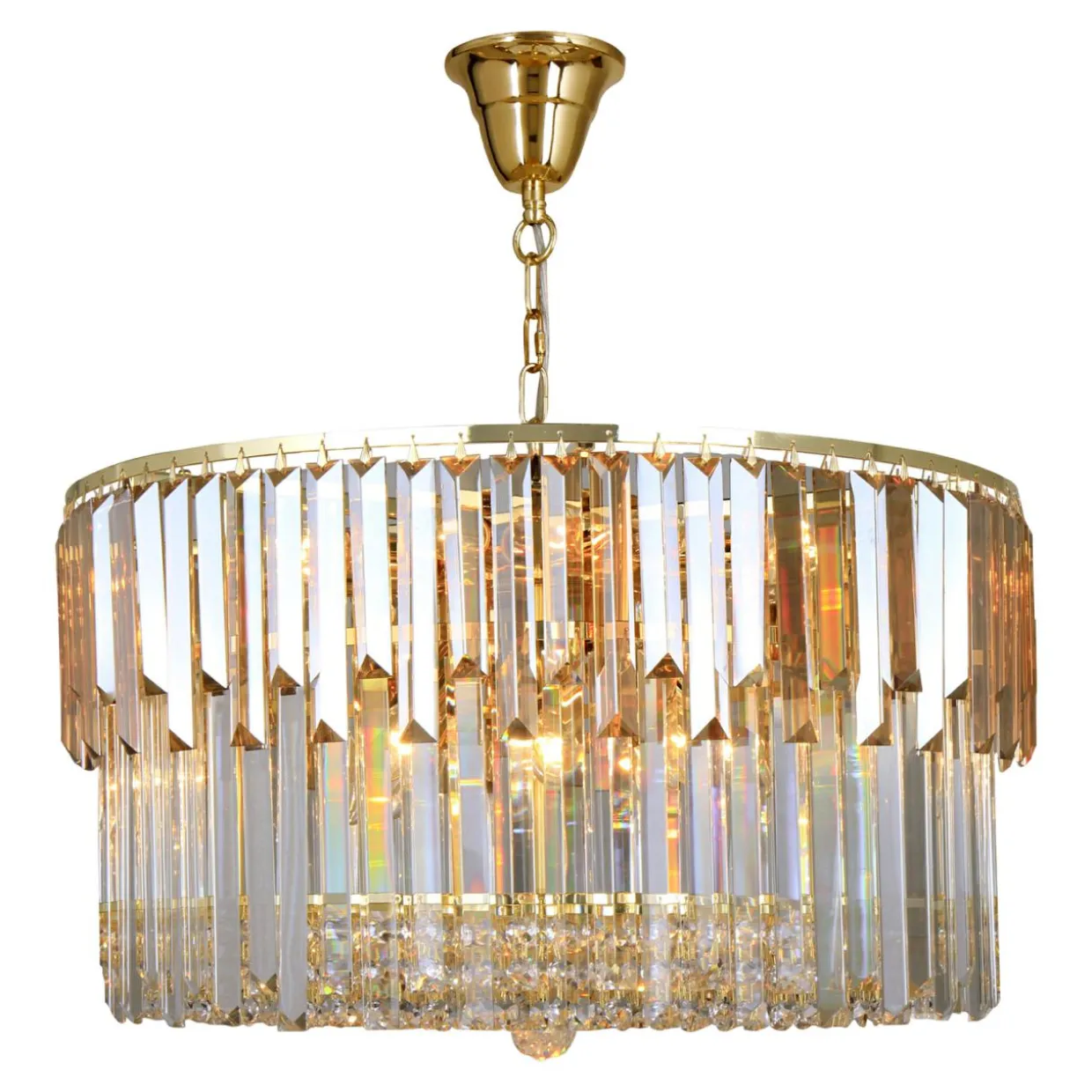 Lampa wisząca glamour złota CAMILLE 60 cm