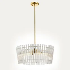 Lampa wisząca glamour złota BACH 52 cm