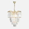Lampa wisząca glamour złota AMEDEO 48 cm