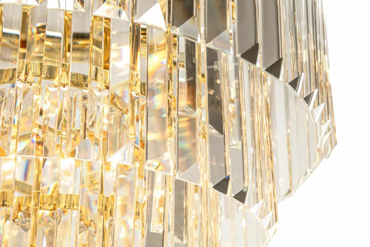 Lampa wisząca glamour złota AMEDEO 48 cm