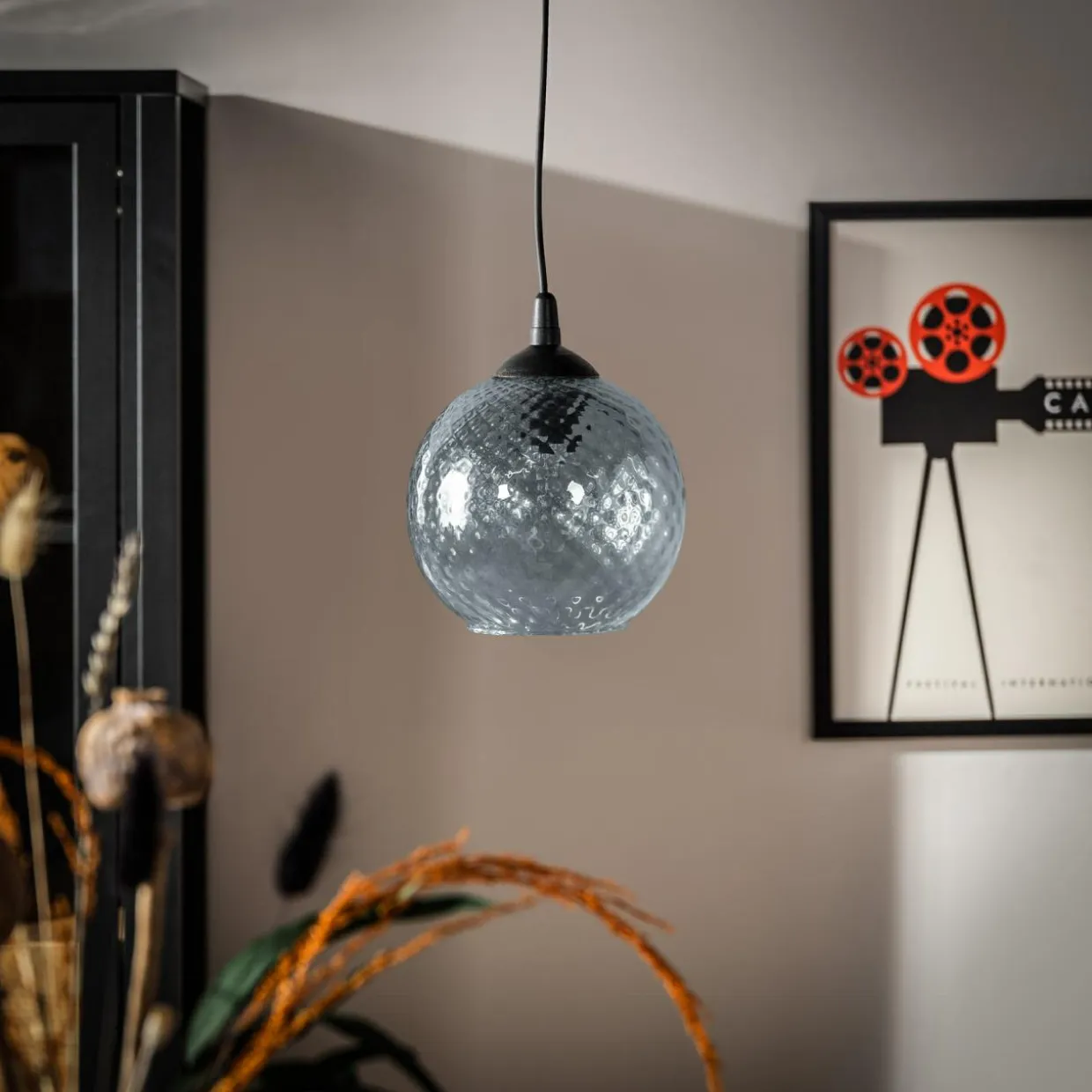 Lampa wisząca grafitowa MIX fi 18 cm