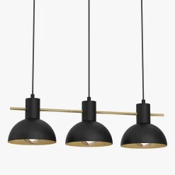 Lampa wisząca industrial czarno-złota ESTATE III