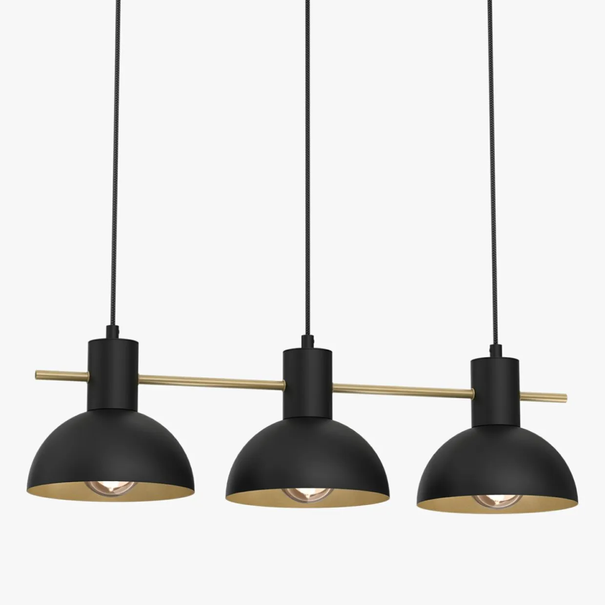 Lampa wisząca industrial czarno-złota ESTATE III