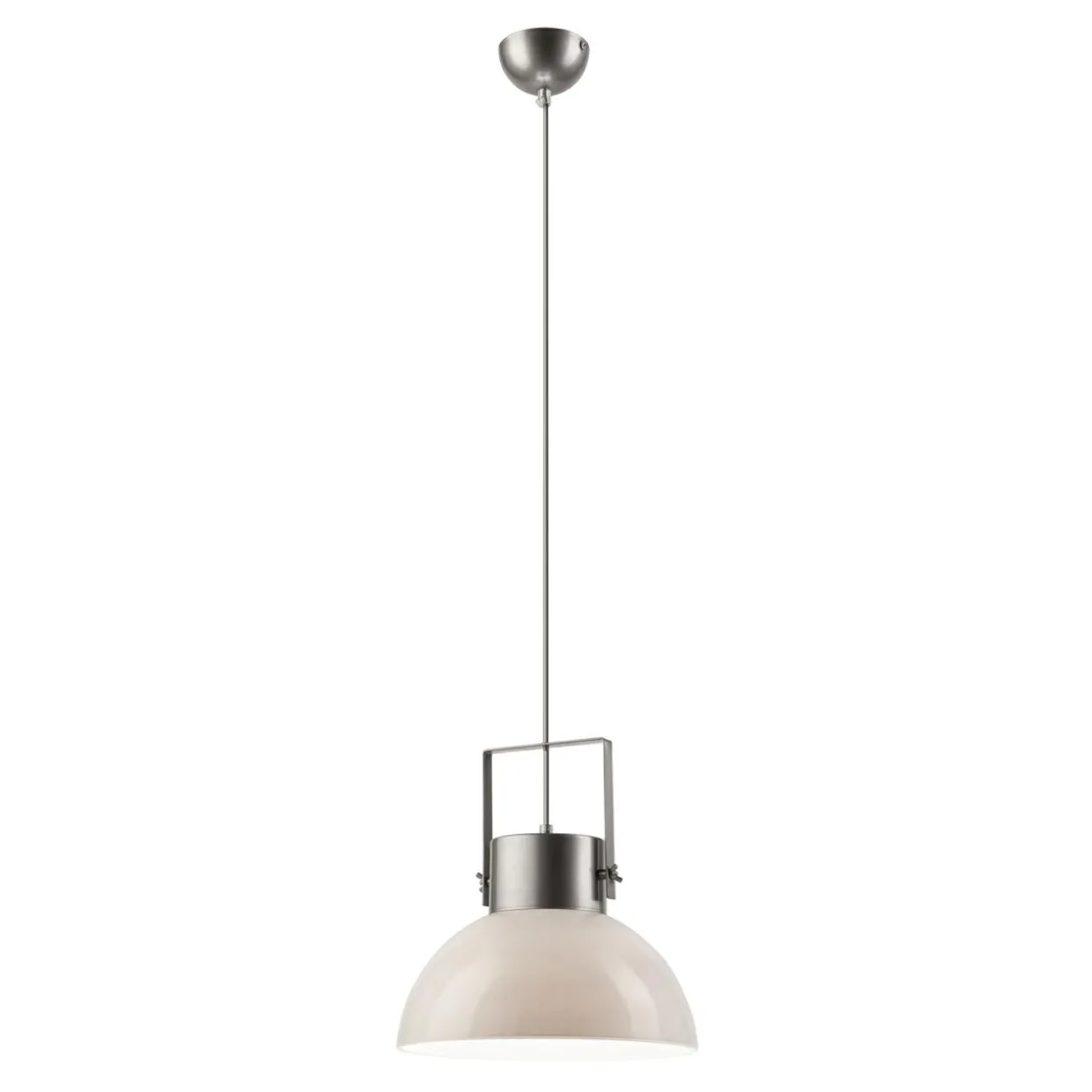 Lampa wisząca industrialna biała KIRA