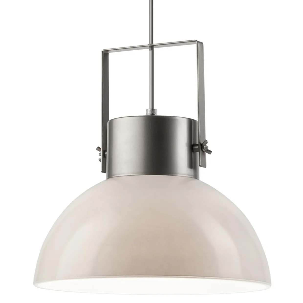 Lampa wisząca industrialna biała KIRA