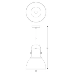 Lampa wisząca industrialna czarna KAIROS