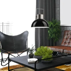 Lampa wisząca industrialna czarna KIRA