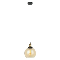 Lampa wisząca industrialna czarno-złota CARDENA