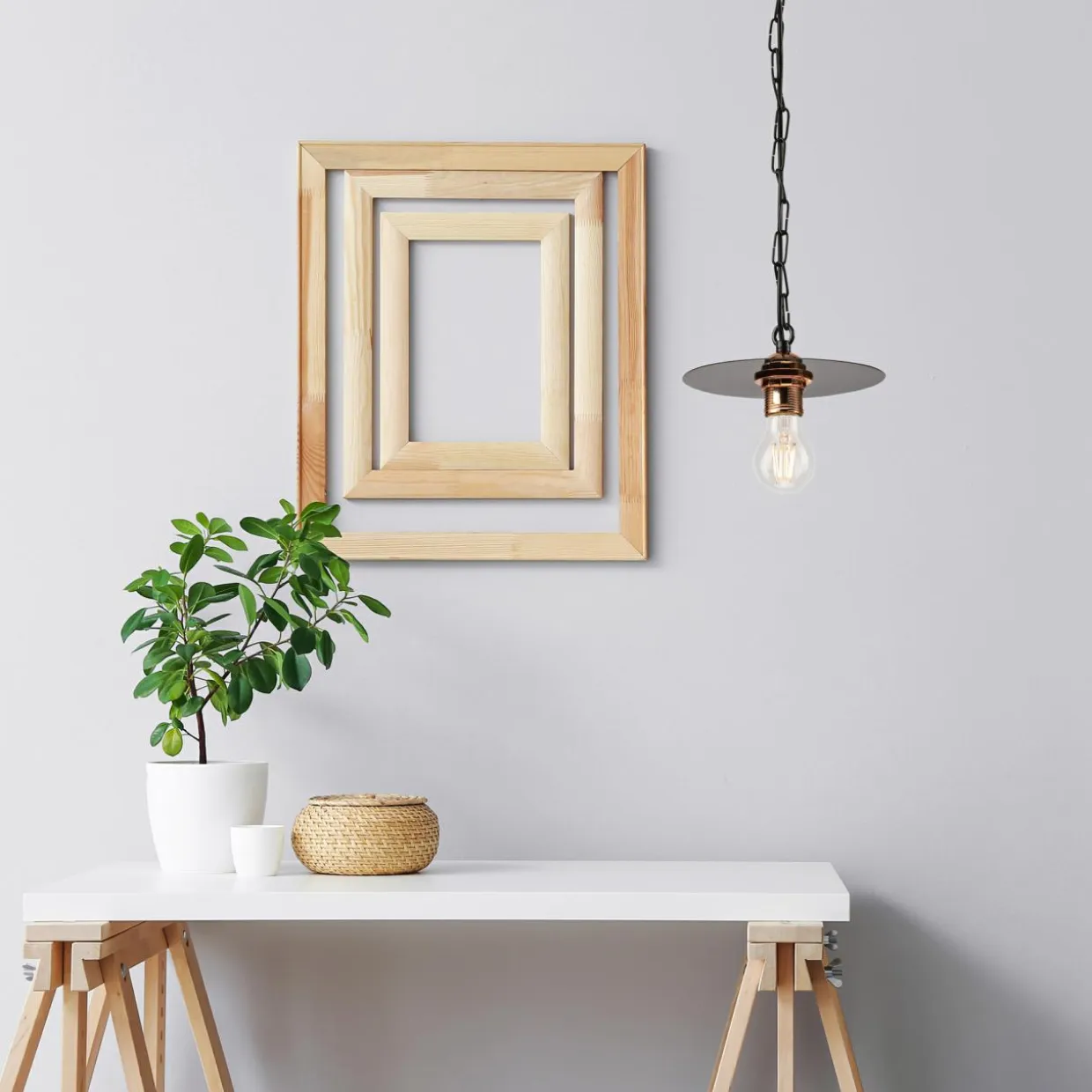 Lampa wisząca industrialna czarna ALICE