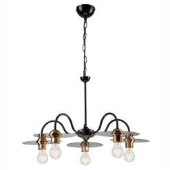 Lampa wisząca industrialna czarna ALICE 5