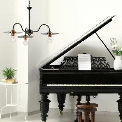 Lampa wisząca industrialna czarna ALICE 3