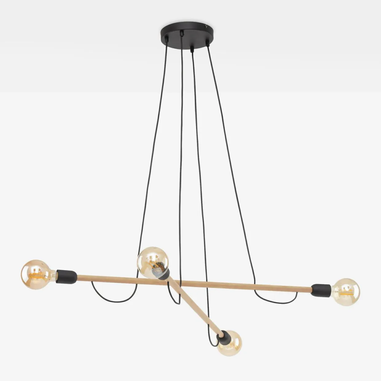 Lampa wisząca jasne drewno HELIX IV WOOD