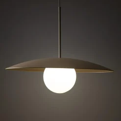 Lampa wisząca jasnobrązowa SLATE SABIA GLASS