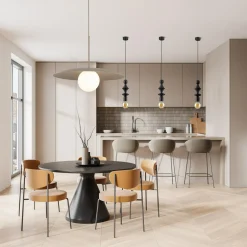 Lampa wisząca jasnobrązowa SLATE SABIA GLASS