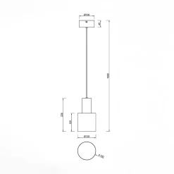 Lampa wisząca kawowa AGUDO