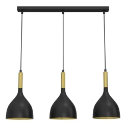 Lampa wisząca kielich czarno-złota NOAK III