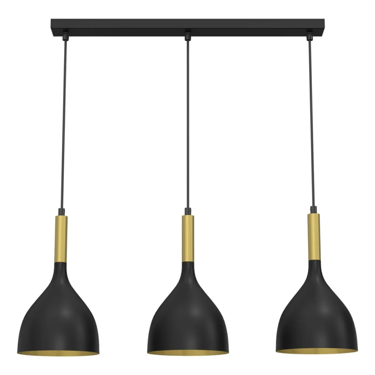 Lampa wisząca kielich czarno-złota NOAK III