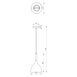 Lampa wisząca kielich czarno-złota NOAK I