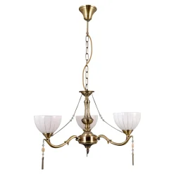 Lampa wisząca klasyczna 3 klosze złota BAXIO