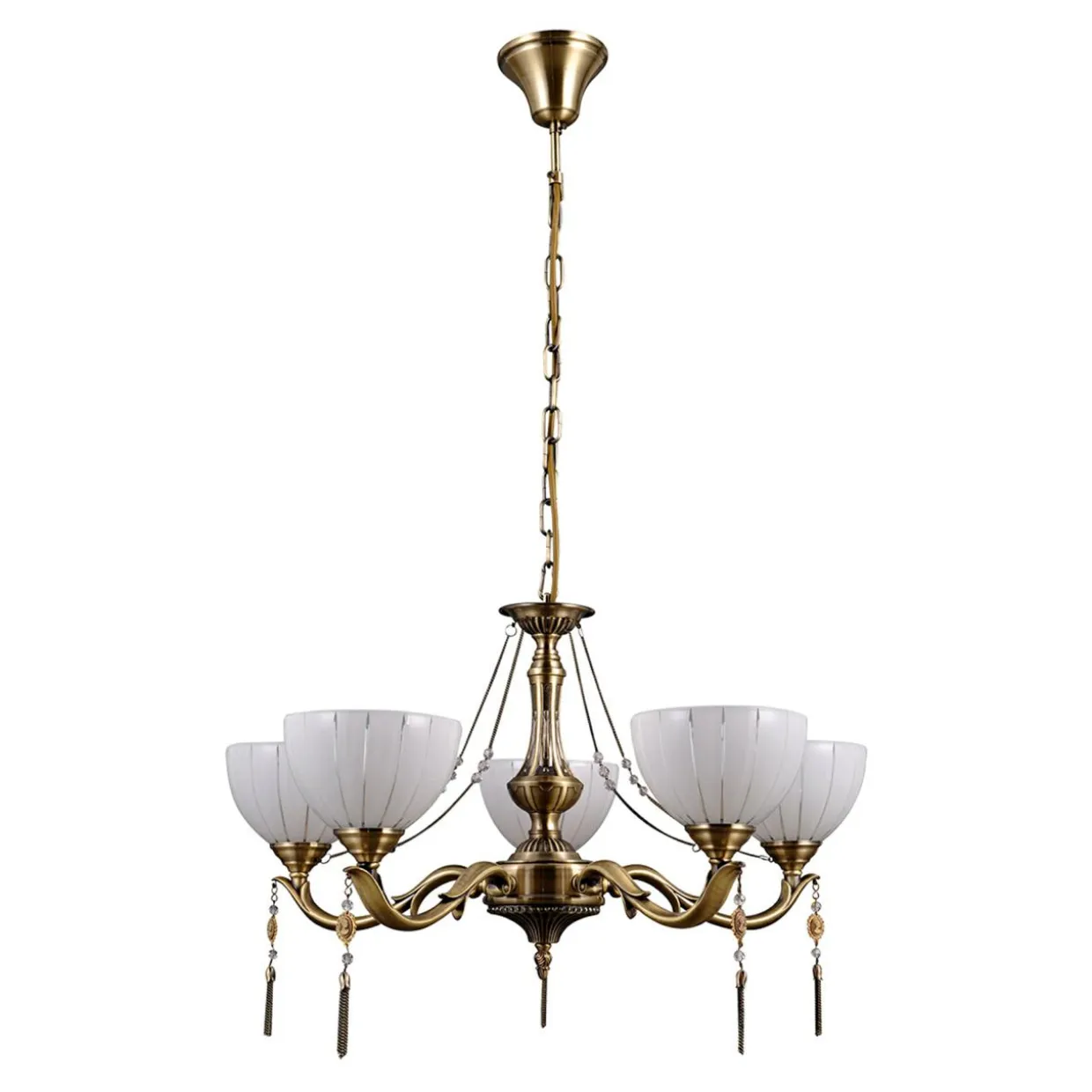 Lampa wisząca klasyczna złota BAXIO 5