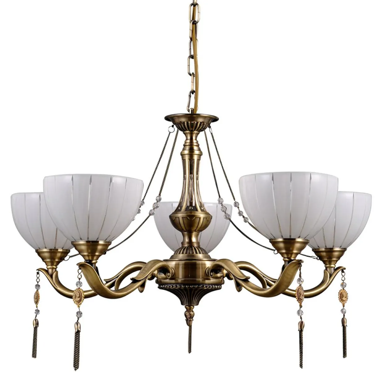 Lampa wisząca klasyczna złota BAXIO 5