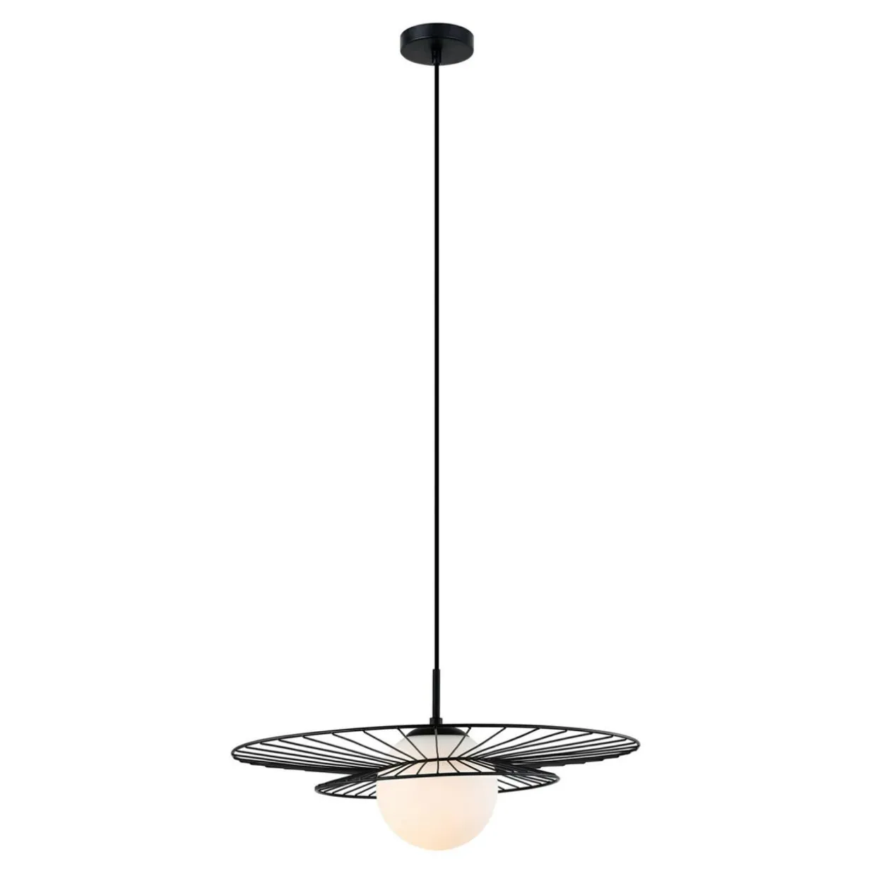 Lampa wisząca kula czarna ALISON