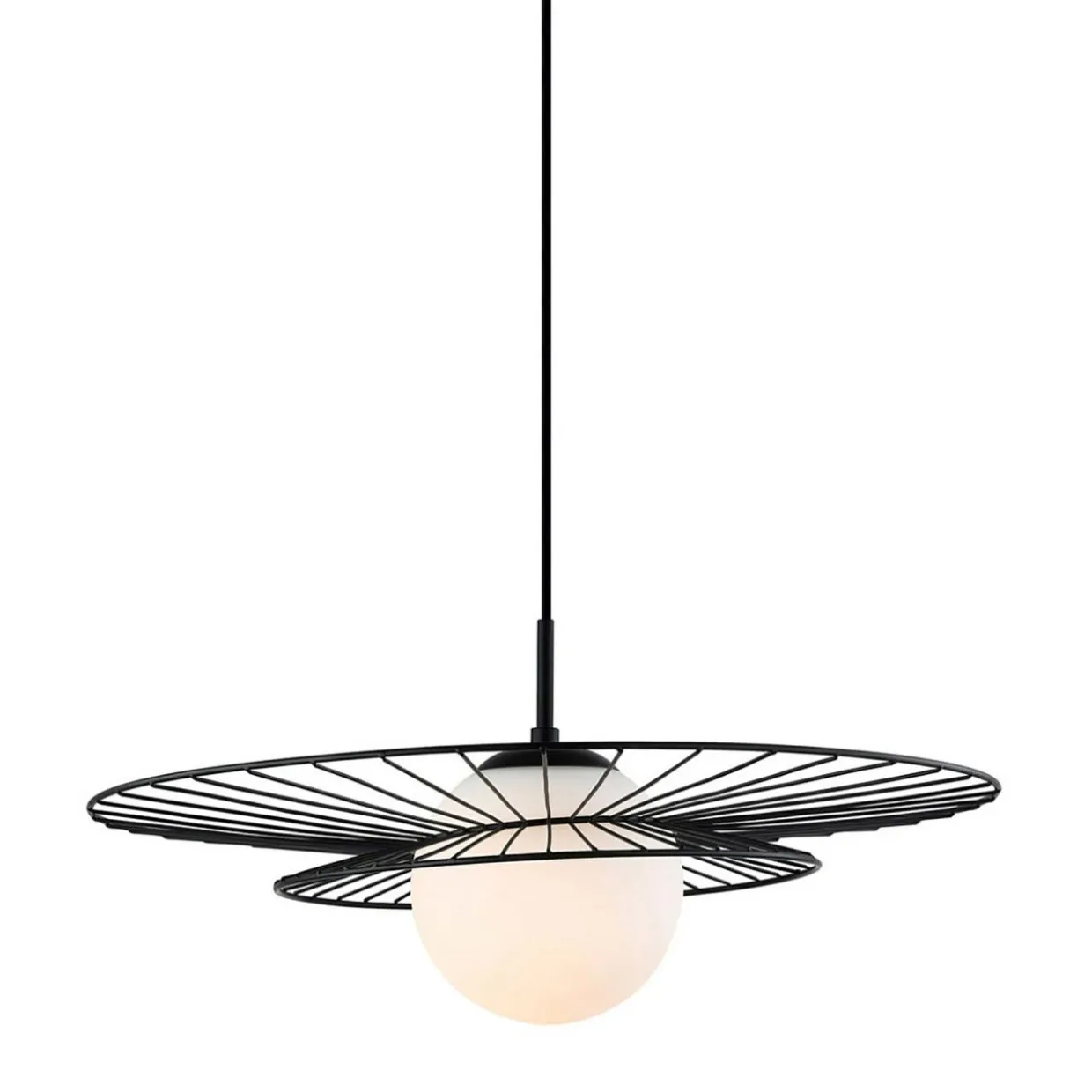 Lampa wisząca kula czarna ALISON
