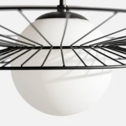 Lampa wisząca kula czarna ALISON