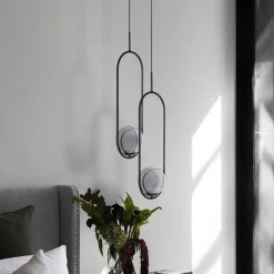 Lampa wisząca kula czarna DAVOS