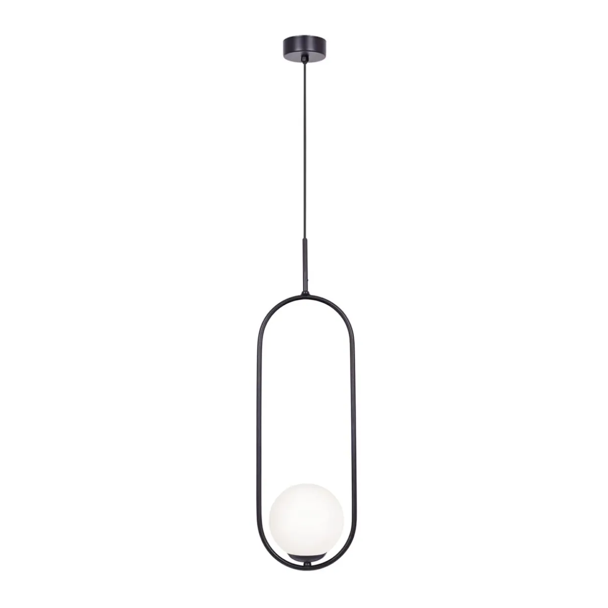 Lampa wisząca kula czarna PARVA