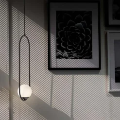 Lampa wisząca kula czarna PARVA