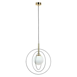 Lampa wisząca kula czarno-złota COSMO