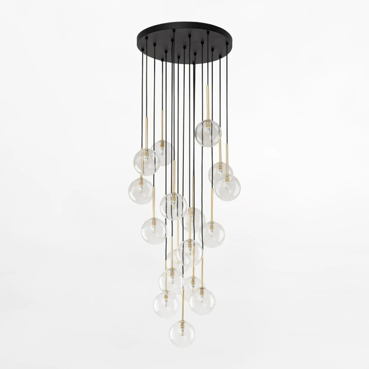 Lampa wisząca kule czarno-złota NILOS 17