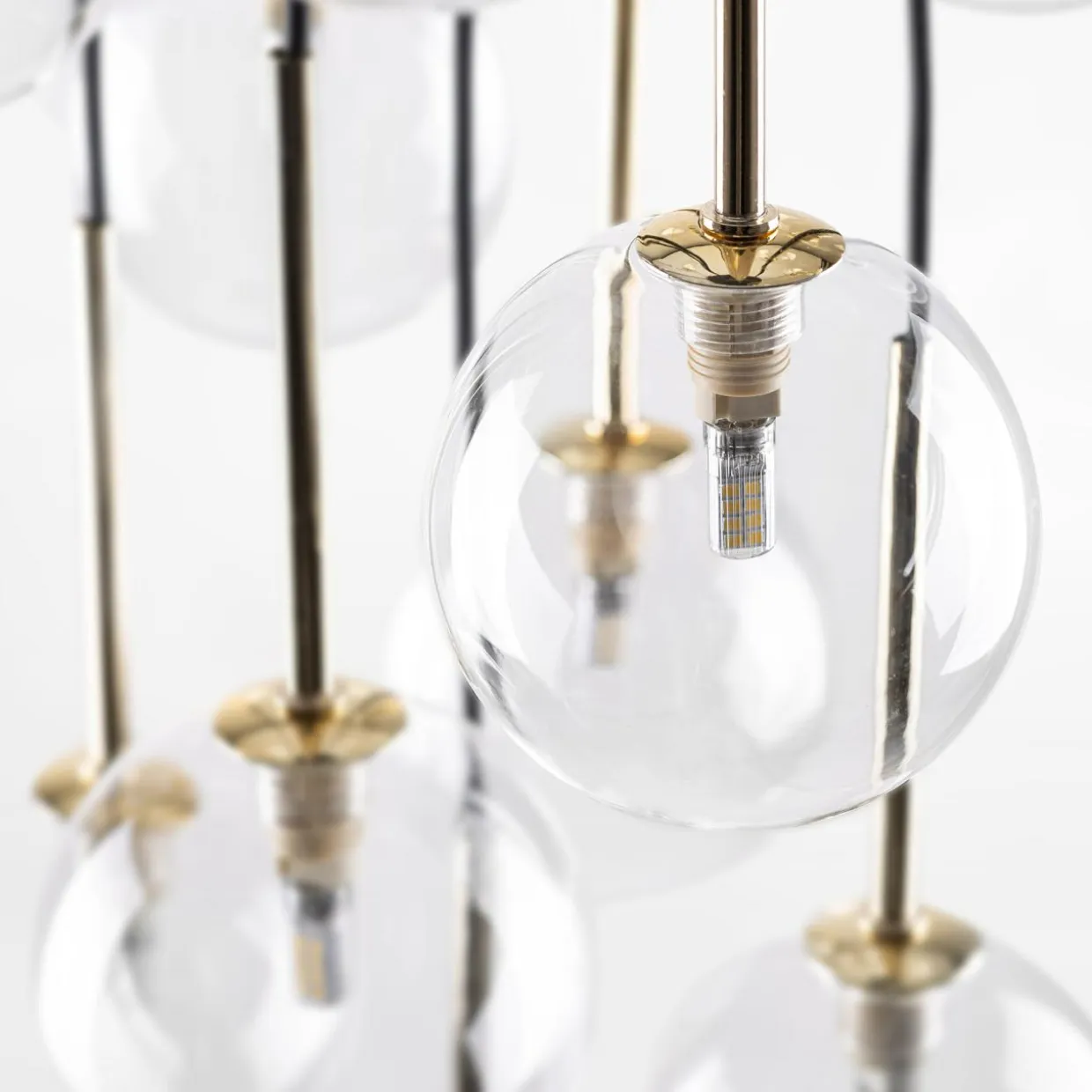 Lampa wisząca kule czarno-złota NILOS 17