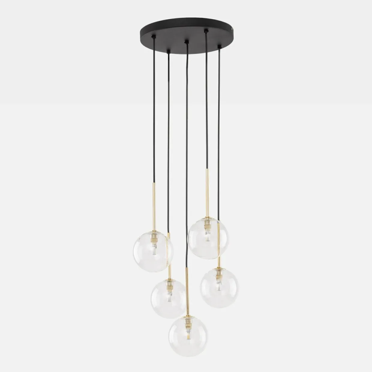 Lampa wisząca kule czarno-złota NILOS 5
