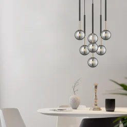 Lampa wisząca kule czarno-złota ARCTURUS 7