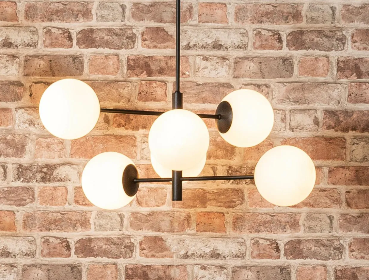 Lampa wisząca kule 6-punktowa czarna AURORA