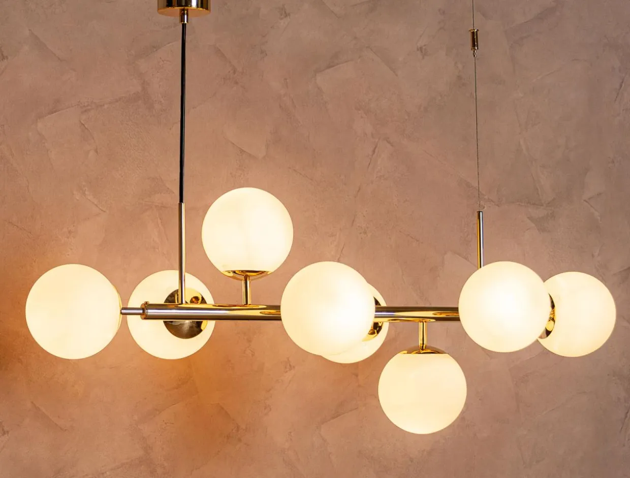 Lampa wisząca kule złota MEFISTO 8