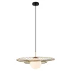 Lampa wisząca kulisty klosz złota ALISON