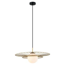 Lampa wisząca kulisty klosz złota ALISON