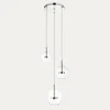 Lampa wisząca LED 3 kule okrągła podstawa chrom ENCELADUS