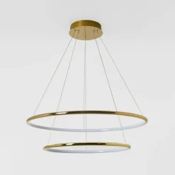 Lampa wisząca LED 2 pierścienie złota MARSEILLE